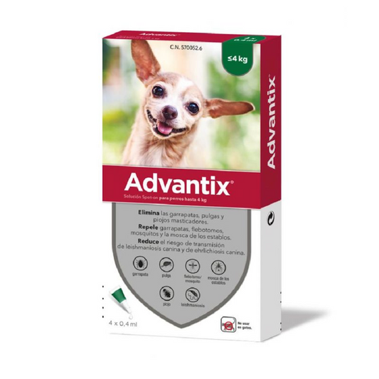 Advantix Pipetas de 0,4ml para Perros de 1-4kg