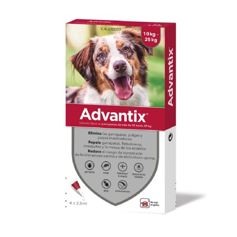 Advantix Pipetas de 2,5ml para Perros de 10-25kg