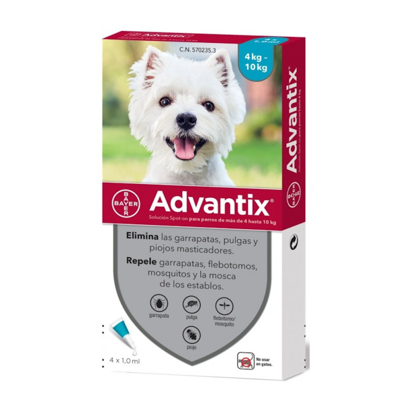 Advantix Pipetas de 1ml para Perros de 4-10kg