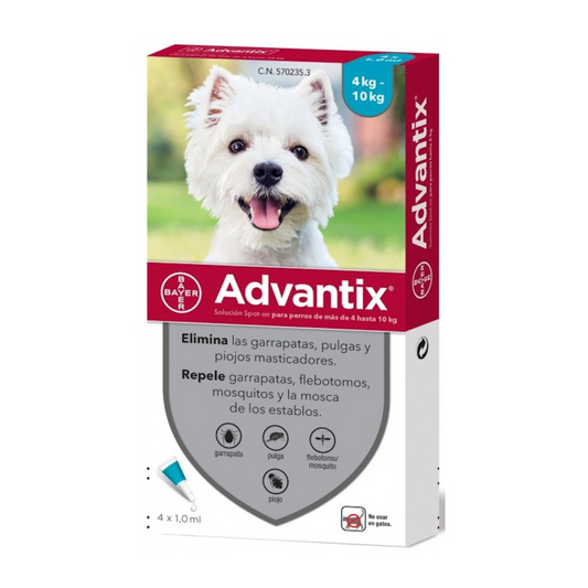 Advantix Pipetas de 1ml para Perros de 4-10kg