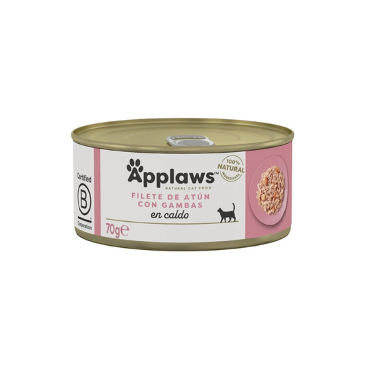 Applaws Lata Gato Atún y Gambas en Caldo