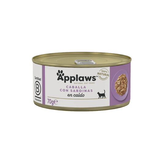 Applaws Lata Gato Caballa y Sardina en Caldo 70g