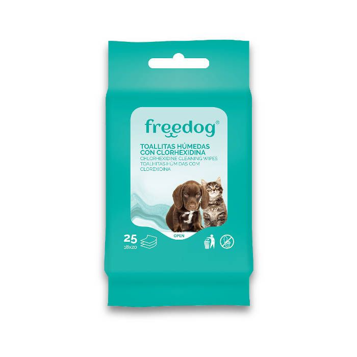 Freedog Toallitas Húmedas Clorhexidina 25 Uds.