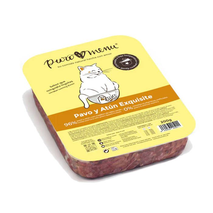 Puromenu Menú Cocinado Pavo y Atún Exquisite para Gatos 200g