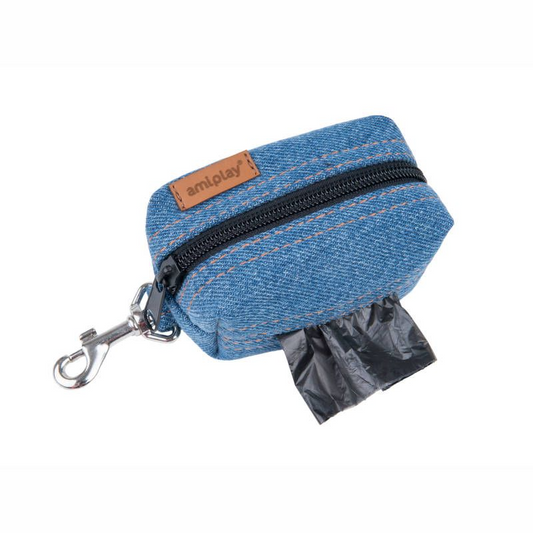Amiplay Denim Dispensador de Bolsas Vaquero Azul Claro