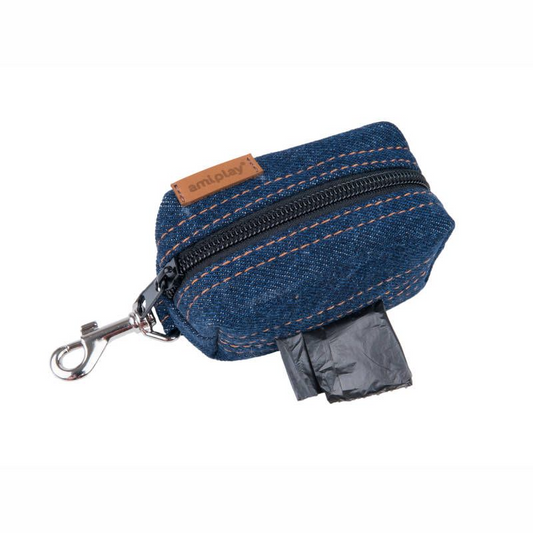 Amiplay Denim Dispensador de Bolsas Vaquero Azul Oscuro